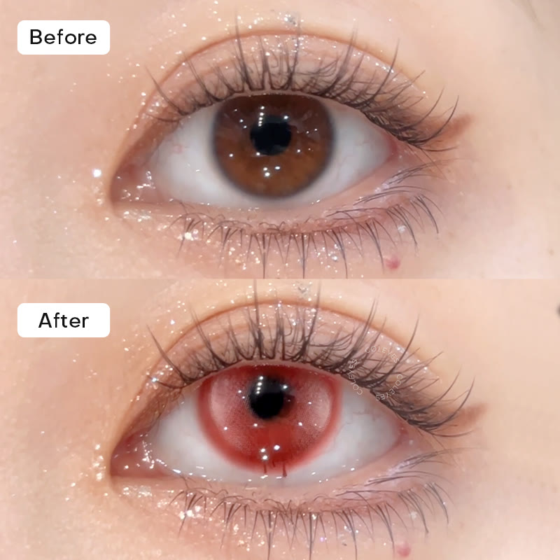 Coleyes Blood Tears Red Yearly Colored Contacts - image 2
