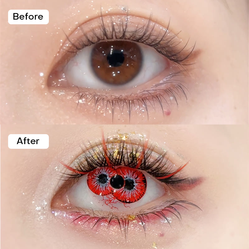 Coleyes Double Vision Red Yearly Cosplay Colored Contacts  - image 2