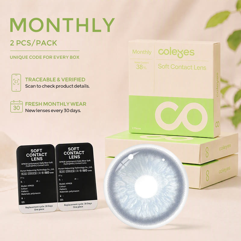 Coleyes K-Eyes Blue Monthly Prescription Colored Contacts - image 2