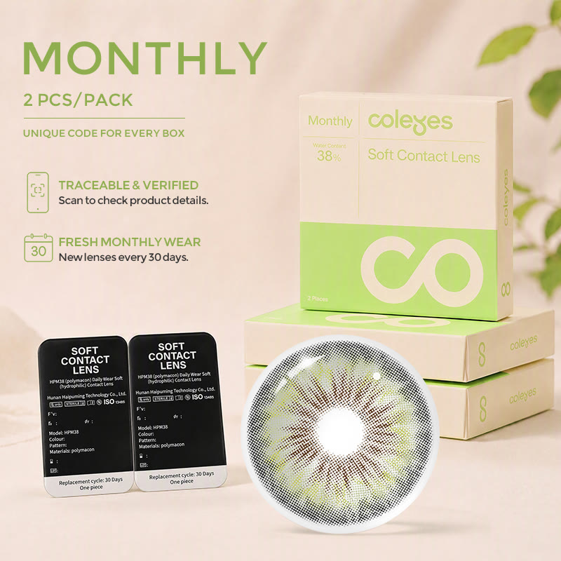 Coleyes Muse Green Small Pupil Monthly Prescription Colored Contacts - image 2