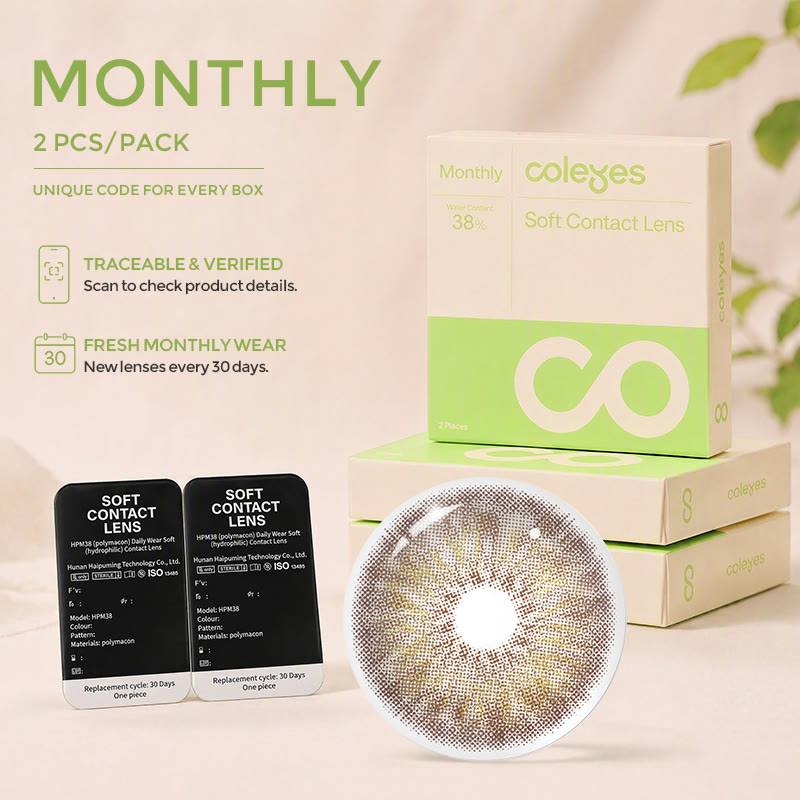 Coleyes Dawn Brown Small Pupil Monthly Prescription Colored Contacts - image 2