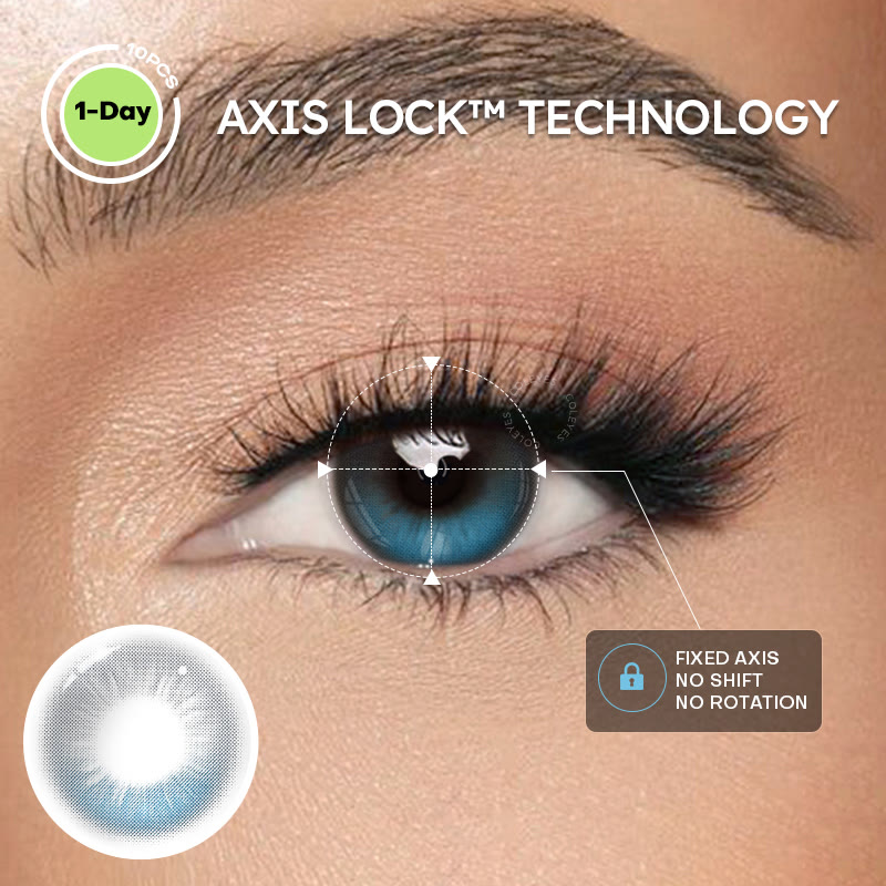 Coleyes Stellar Blue Axis Lock Colored Contacts | 1 Day-10pcs - image 2