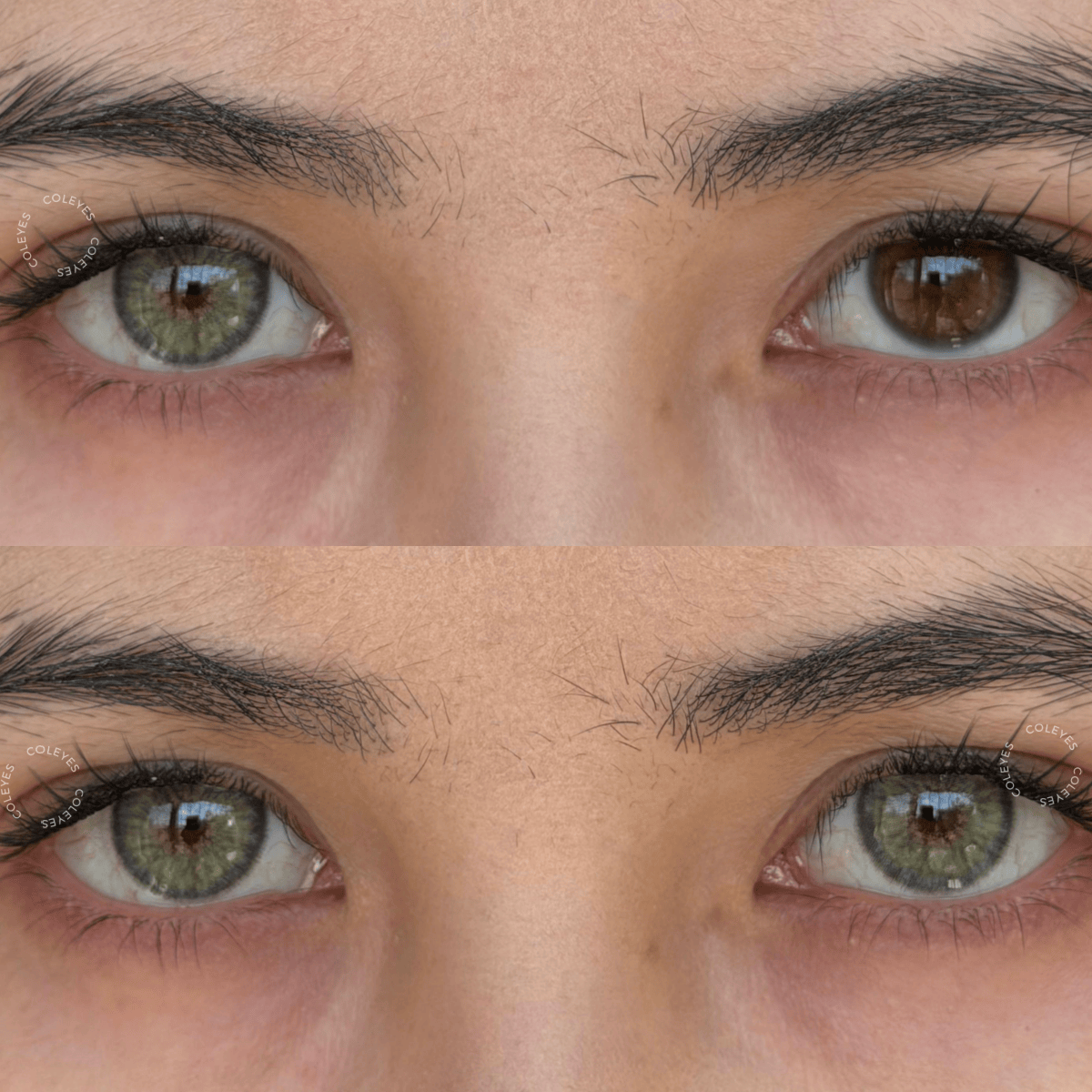 Coleyes Dawn Grey Green Small Pupil Prescription Colored Contacts - image 4