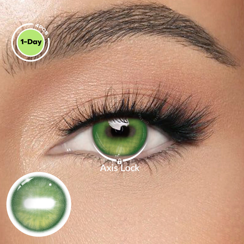 Coleyes Capra Green Axis Lock Cosplay Colored Contacts | 2-Pair Pack (1-Day) - Capra Green · 2-Pair Pack (1-Day) - 0.00 - OD_DY16_GN - image 1