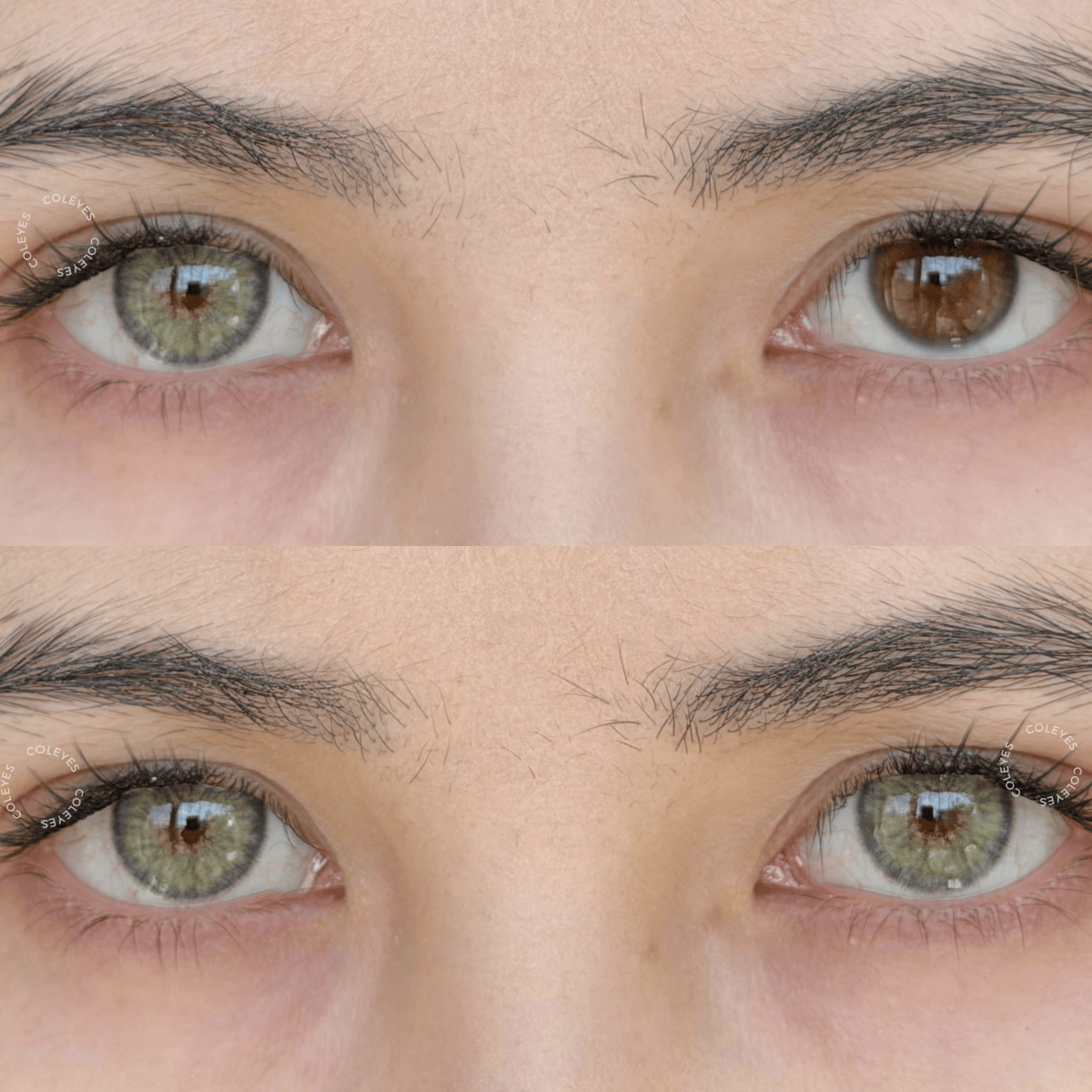 Coleyes Dawn Grey Green Small Pupil Prescription Colored Contacts - image 3