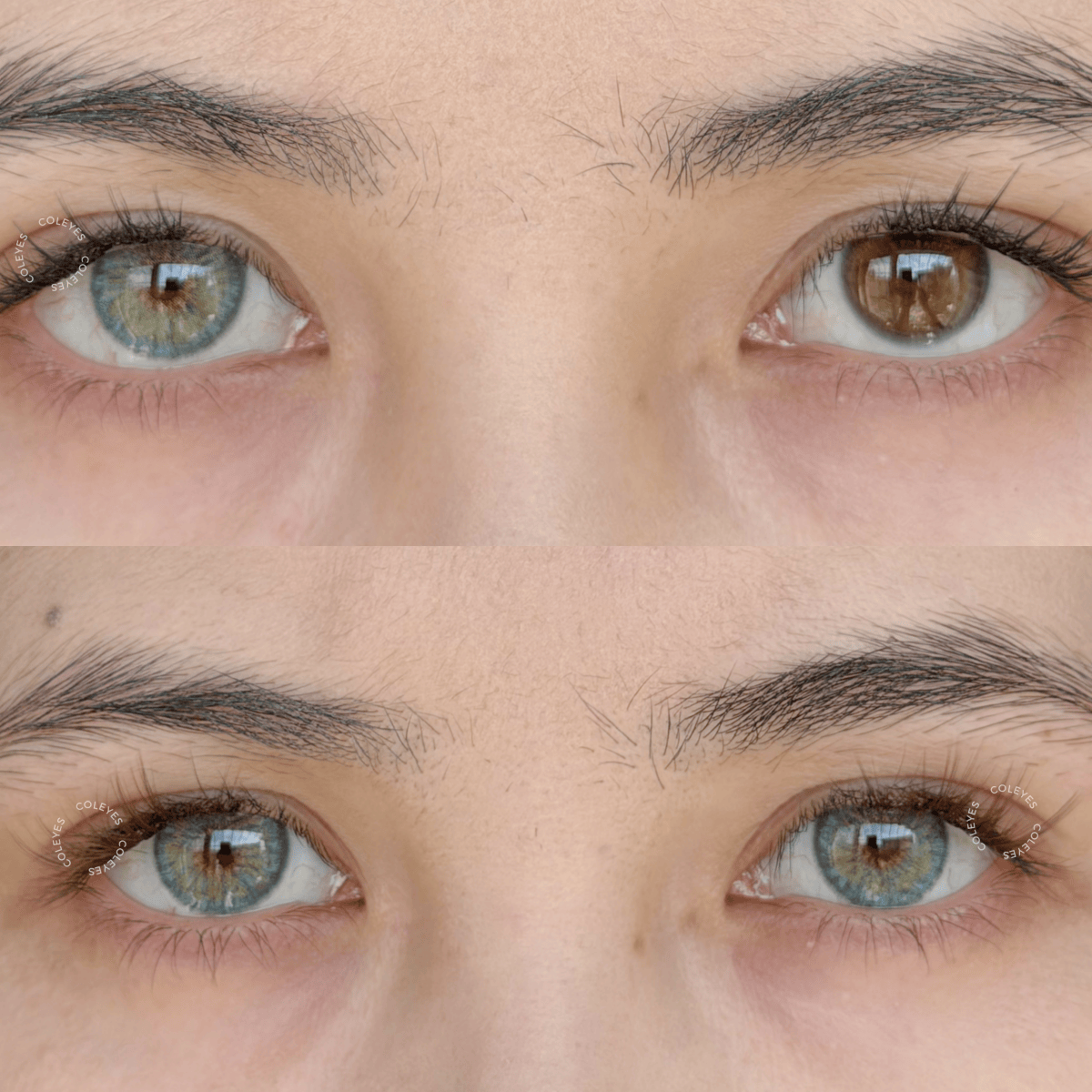 Coleyes Dawn Blue Small Pupil Monthly Prescription Colored Contacts - image 4