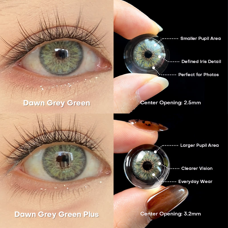 Coleyes Dawn Grey Green Plus Monthly Prescription Colored Contacts - image 2