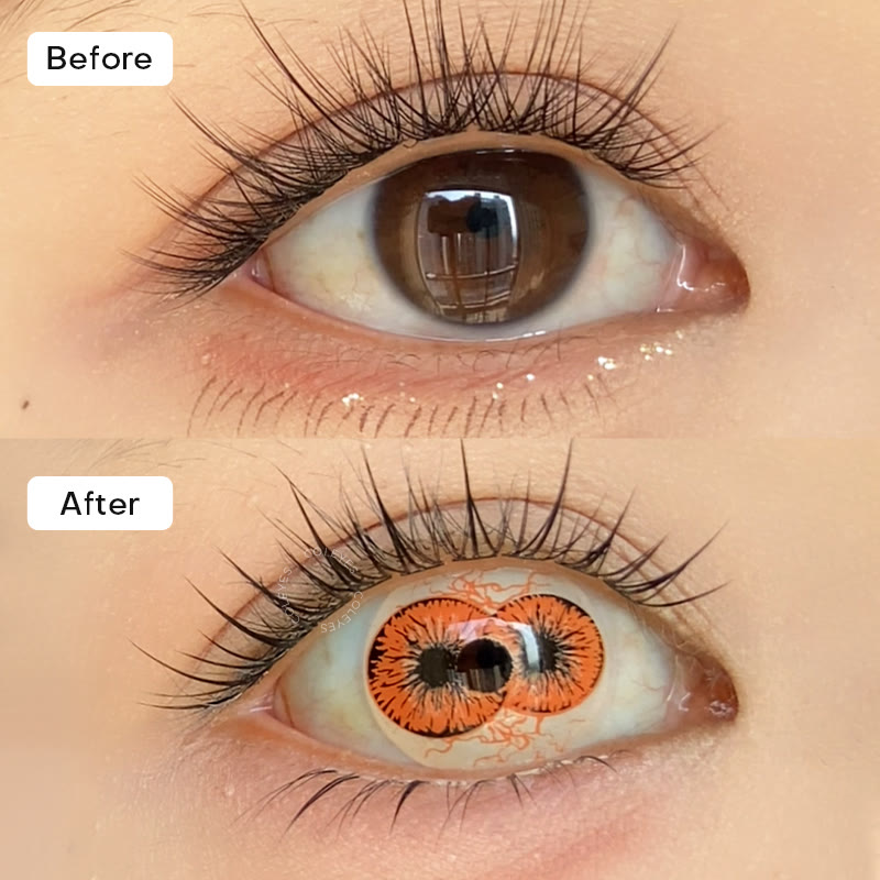 Coleyes Double Vision Brown Red Yearly Cosplay Colored Contacts  - image 2