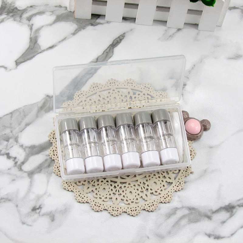 Contact Lens Case Kit - Gray Cylindrical Case with Accessories - Contact Lens Case Kit - Holds 6 Pairs - CO-Gray-Case-Kit - image 5