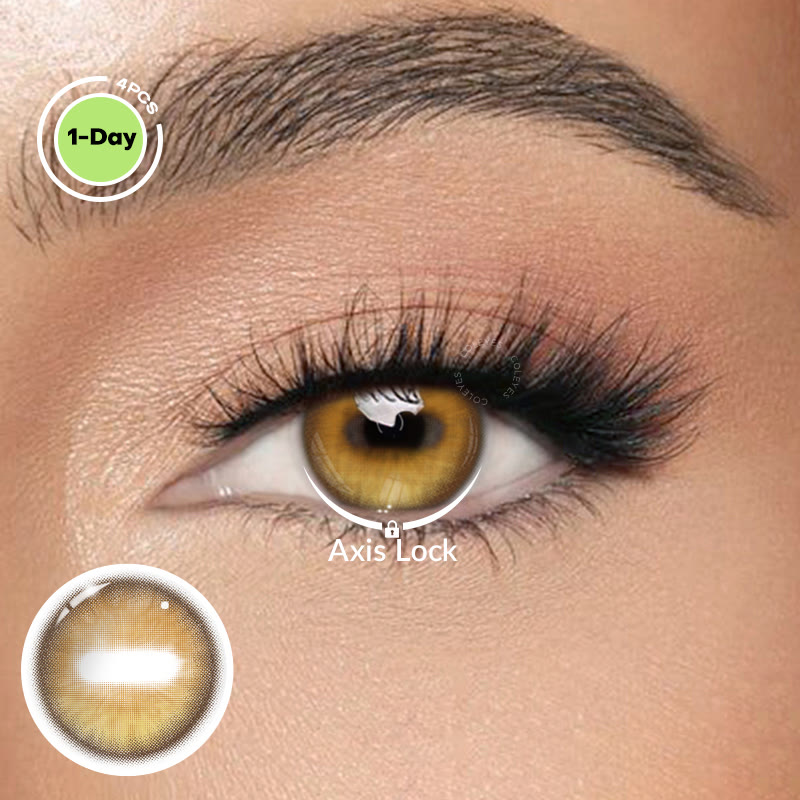 Coleyes Capra Brown Axis Lock Cosplay Colored Contacts | 2-Pair Pack (1-Day) - Capra Brown · 2-Pair Pack (1-Day) - 0.00 - OD_DY16_BN - image 1