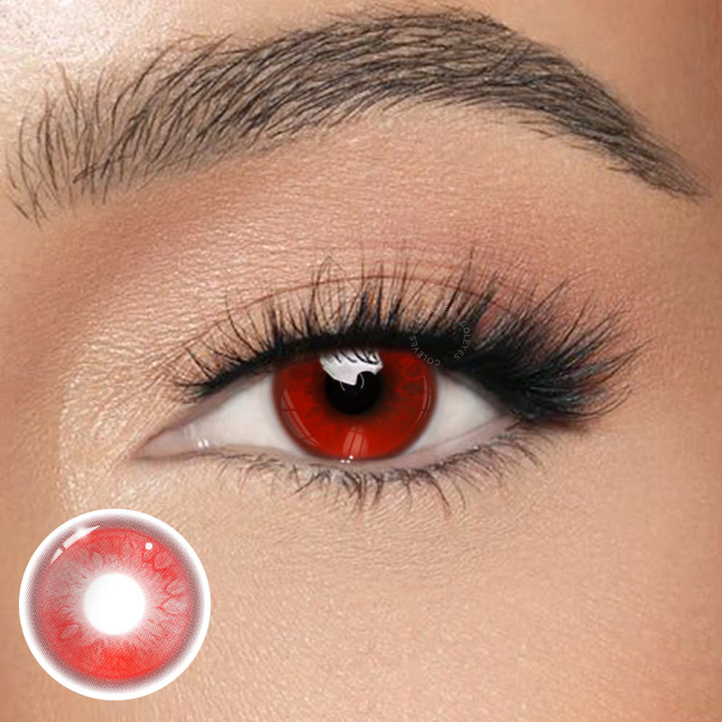 Coleyes Rush Red Yearly Cosplay Colored Contacts - image 1