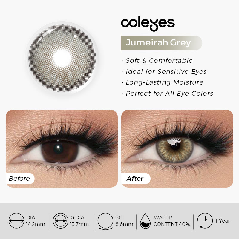 Coleyes Jumeirah Grey Yearly Colored Contacts - image 6