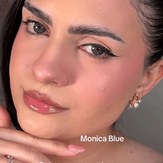 Coleyes Monica Blue Small Pupil Monthly Prescription Colored Contacts - image 7