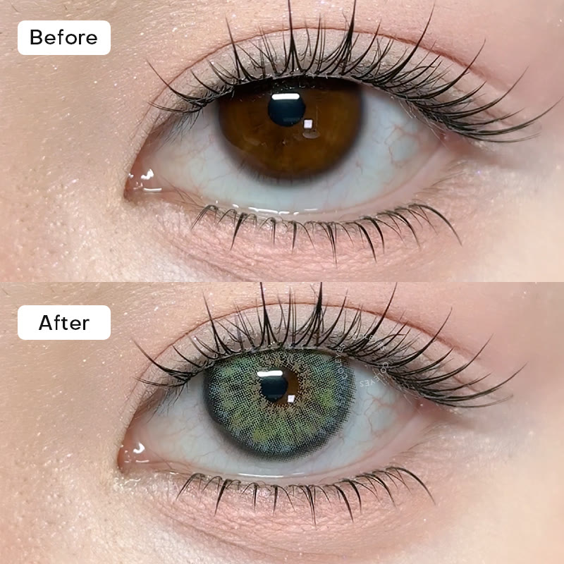 Coleyes Dawn Grey Green Small Pupil Prescription Colored Contacts - image 2
