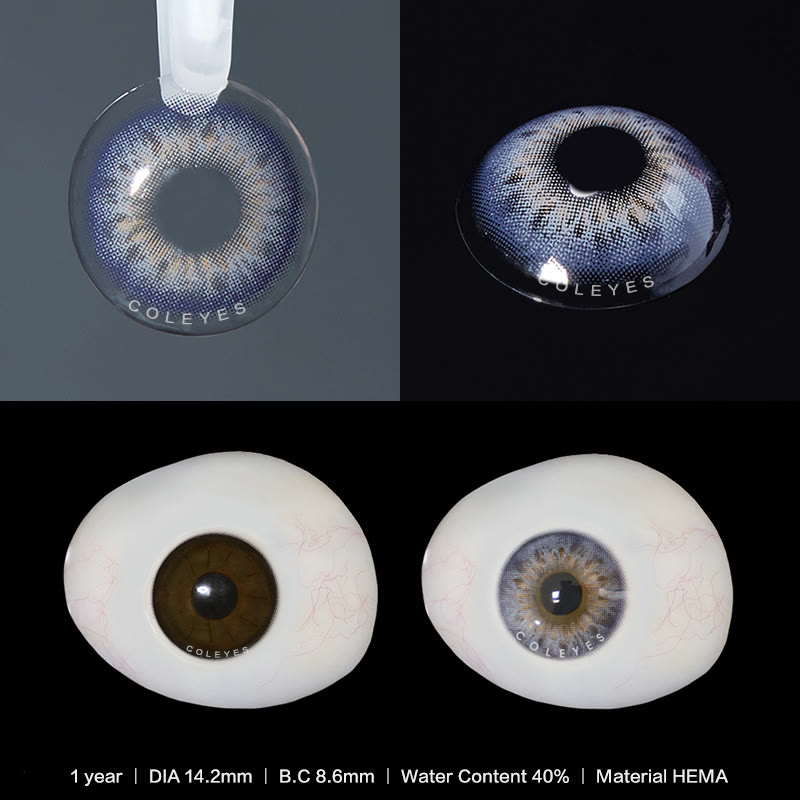 Coleyes DNA Taylor Ⅱ Violet Yearly Prescription Colored Contacts - image 7