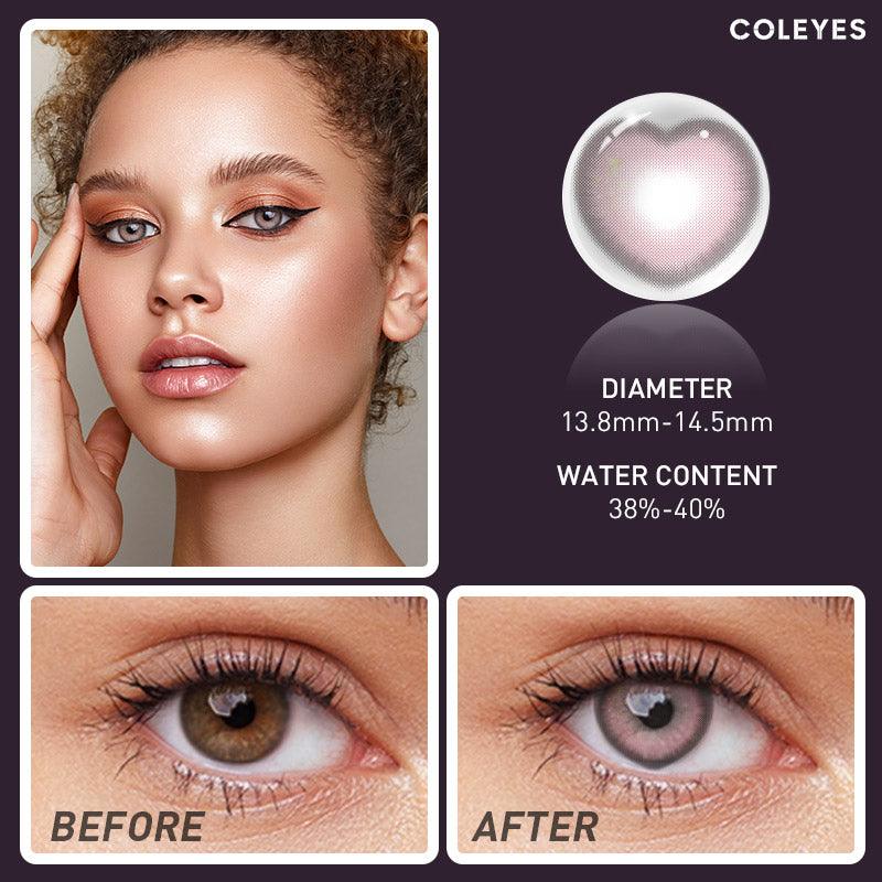 Coleyes Heart Pink Yearly Prescription Colored Contacts - image 6