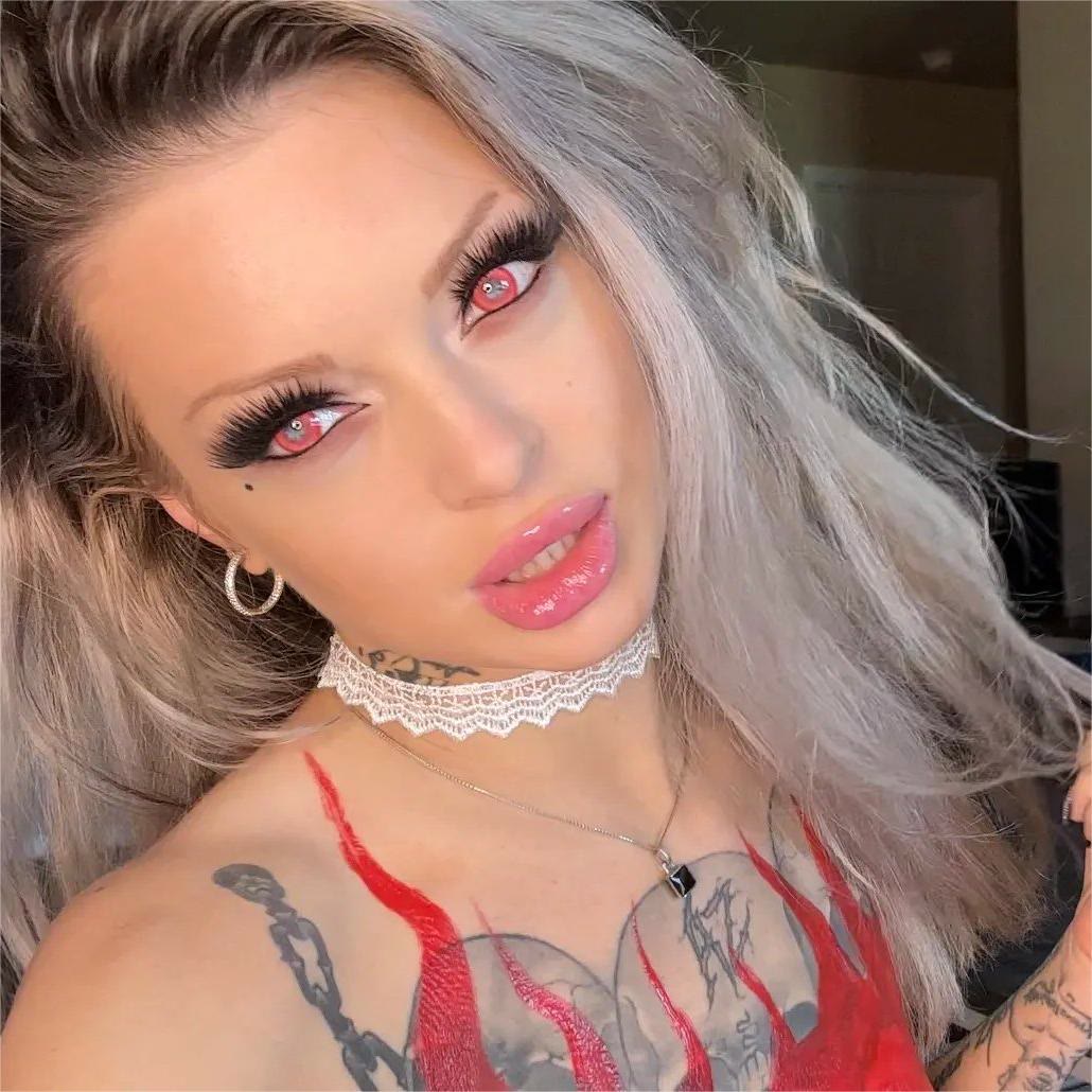 Coleyes Sassy Red Prescription Yearly Cosplay Colored Contacts - image 8