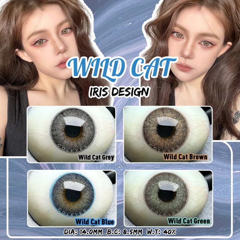 Coleyes Wild Cat Green Yearly Prescription Colored Contacts - image 12