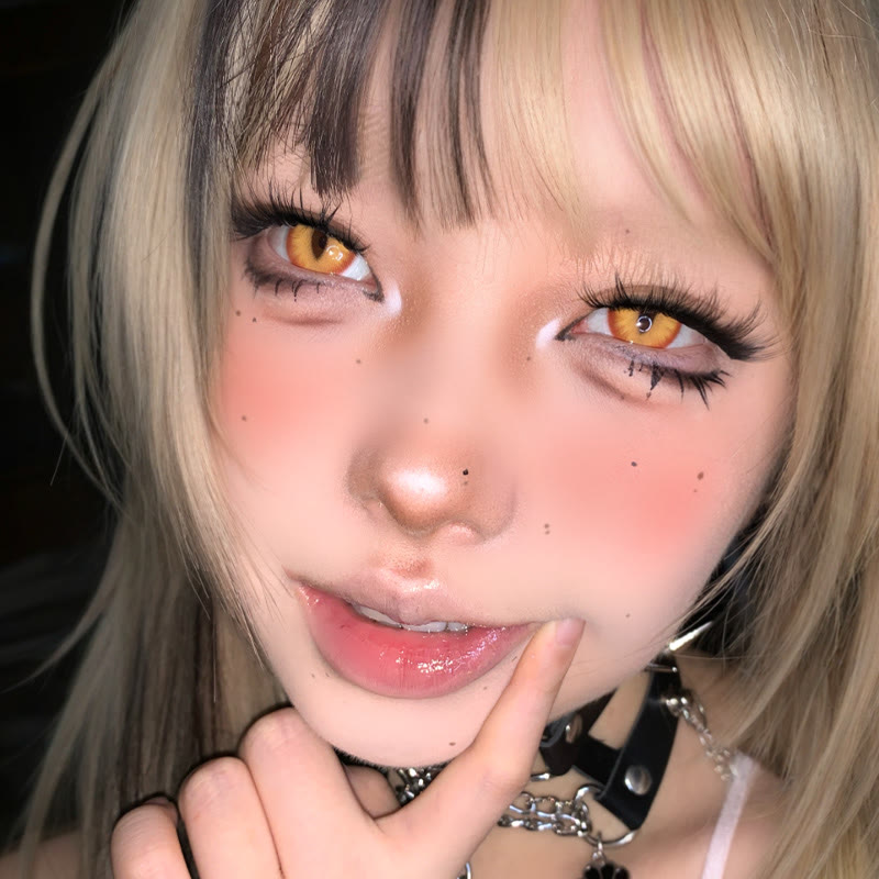 Coleyes Dragon Soul Brown Pro Axis Lock Cosplay Colored Contacts | 2-Pair Pack (1-Day) - image 4