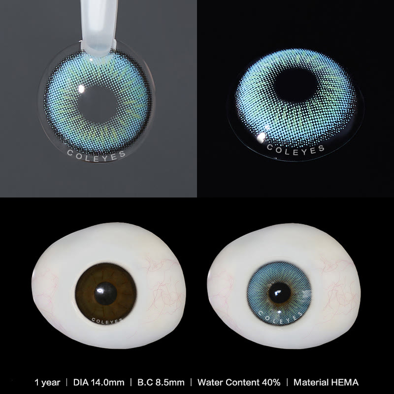 Coleyes Seattle Grey Blue Yearly Prescription Colored Contacts - image 4