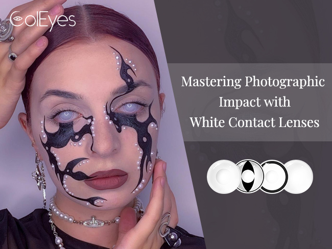 Mastering Photographic Impact with White Contact Lenses