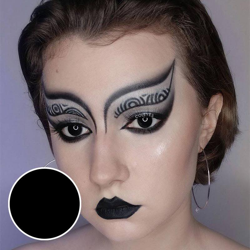 Coleyes Blind Black Out Yearly Prescription Cosplay Colored Contacts - image 6