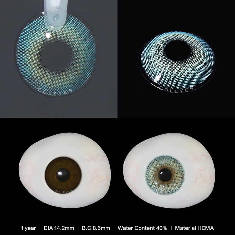 Coleyes Ocean Blue Yearly Prescription Colored Contacts - image 4