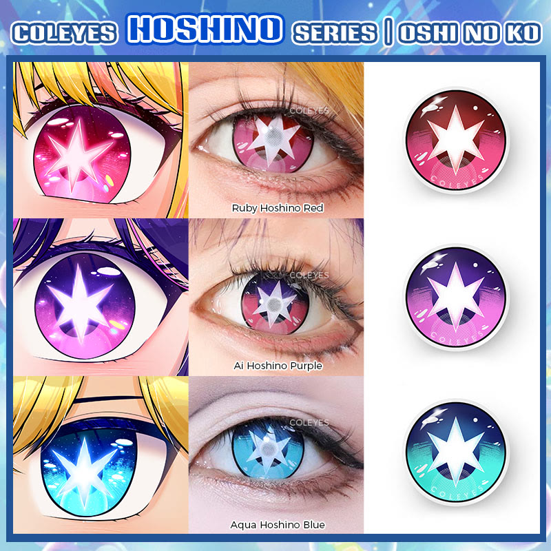 Coleyes Ruby Hoshino Red Yearly Cosplay Colored Contacts - image 9
