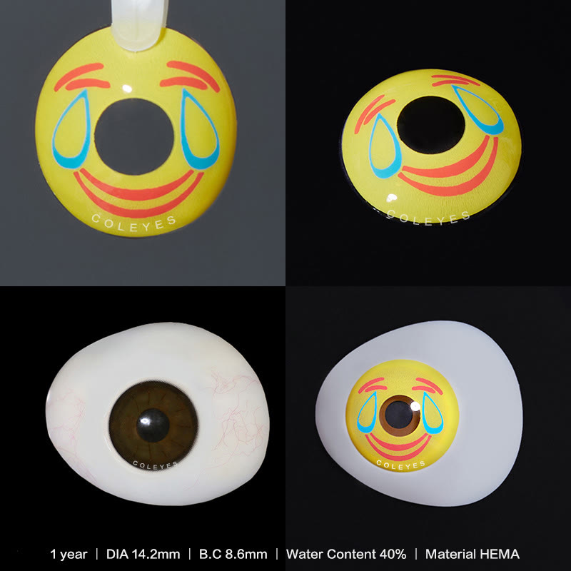 Coleyes Halloween Joker Yellow Yearly Prescription Cosplay Colored Contacts - image 3