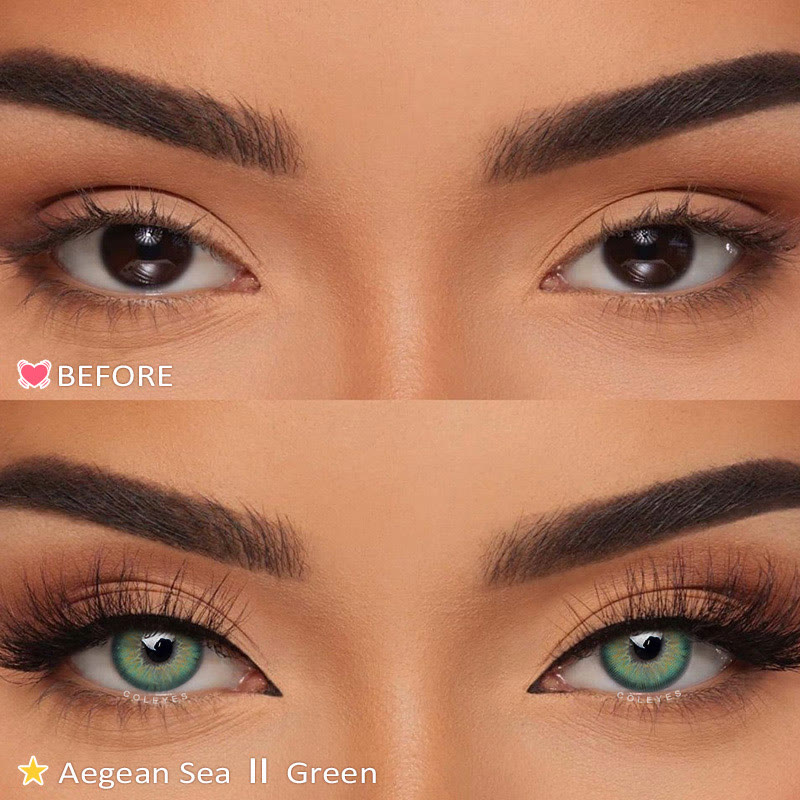 Coleyes Aegean Sea Ⅱ Green Yearly Prescription Colored Contacts - image 6