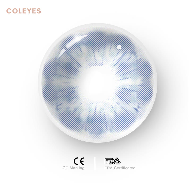 Coleyes Crystal Blue Yearly Prescription Colored Contacts - image 2