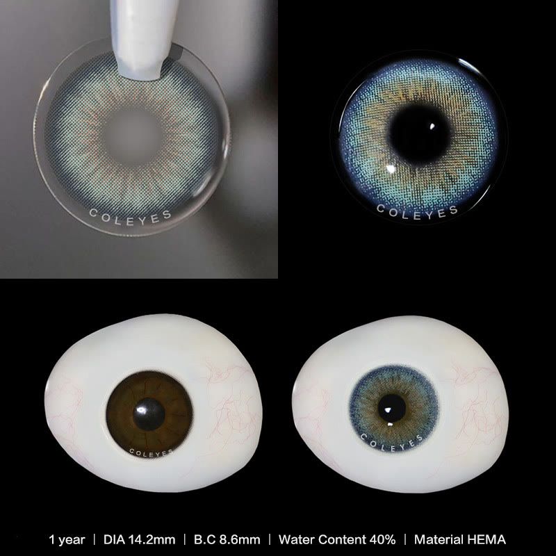 Coleyes Galaxy Blue Yearly Prescription Colored Contacts - image 4