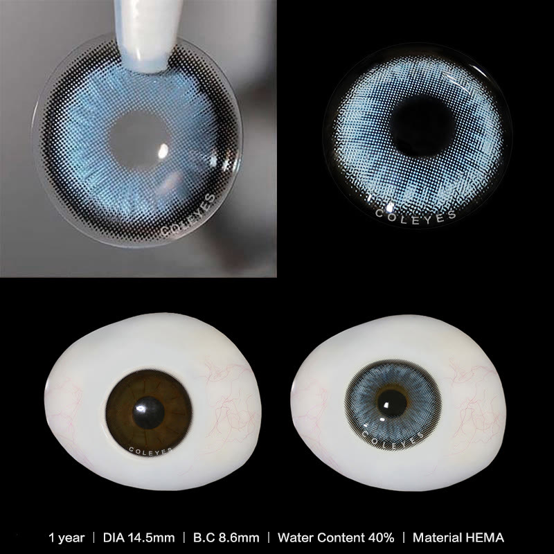 Coleyes Norko Blue Yearly Prescription Colored Contacts - image 4