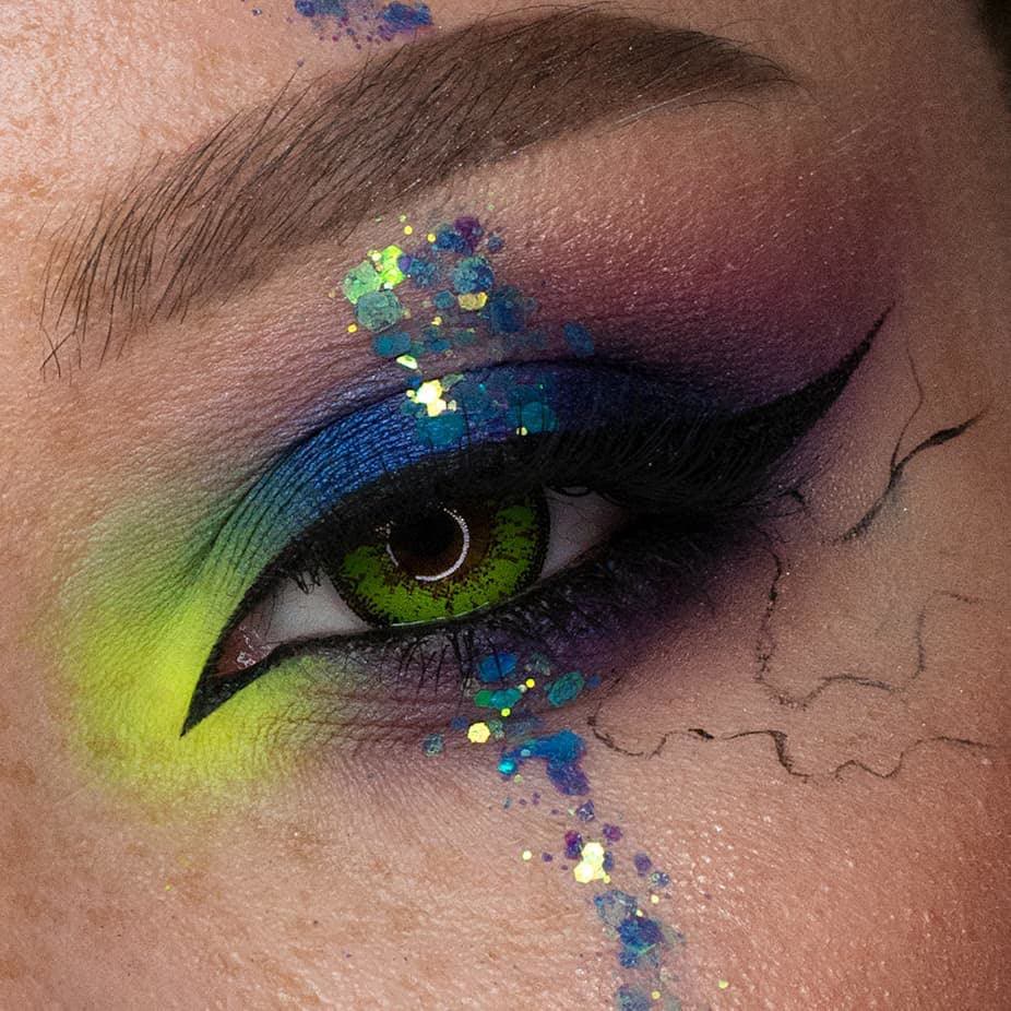 Coleyes Snowflakes MediumSeaGreen Yearly Cosplay Prescription Colored Contacts - image 4