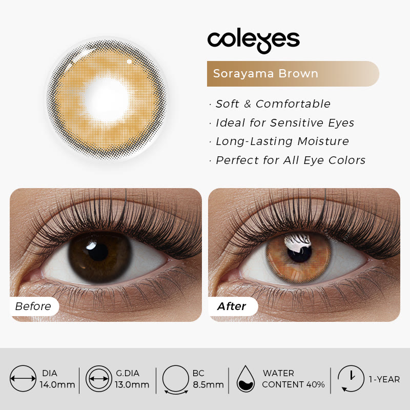 Coleyes Sorayama Brown Yearly Prescription Colored Contacts - image 6