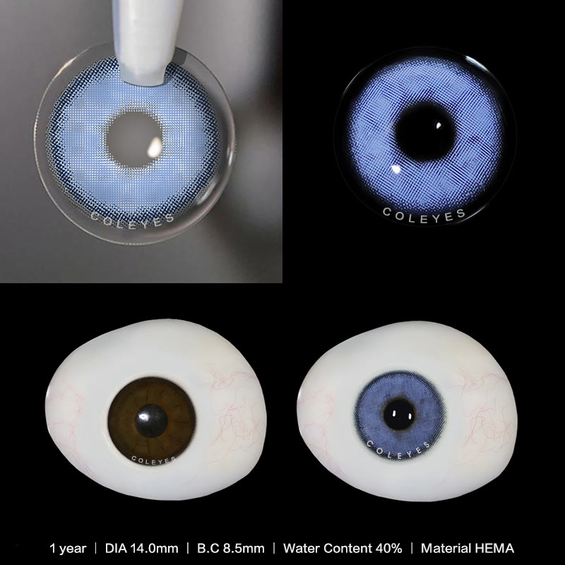 Coleyes Sorayama Blue Yearly Prescription Colored Contacts - image 5