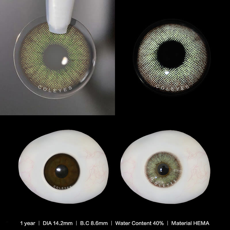 Coleyes Wild Cat Green Yearly Prescription Colored Contacts - image 8