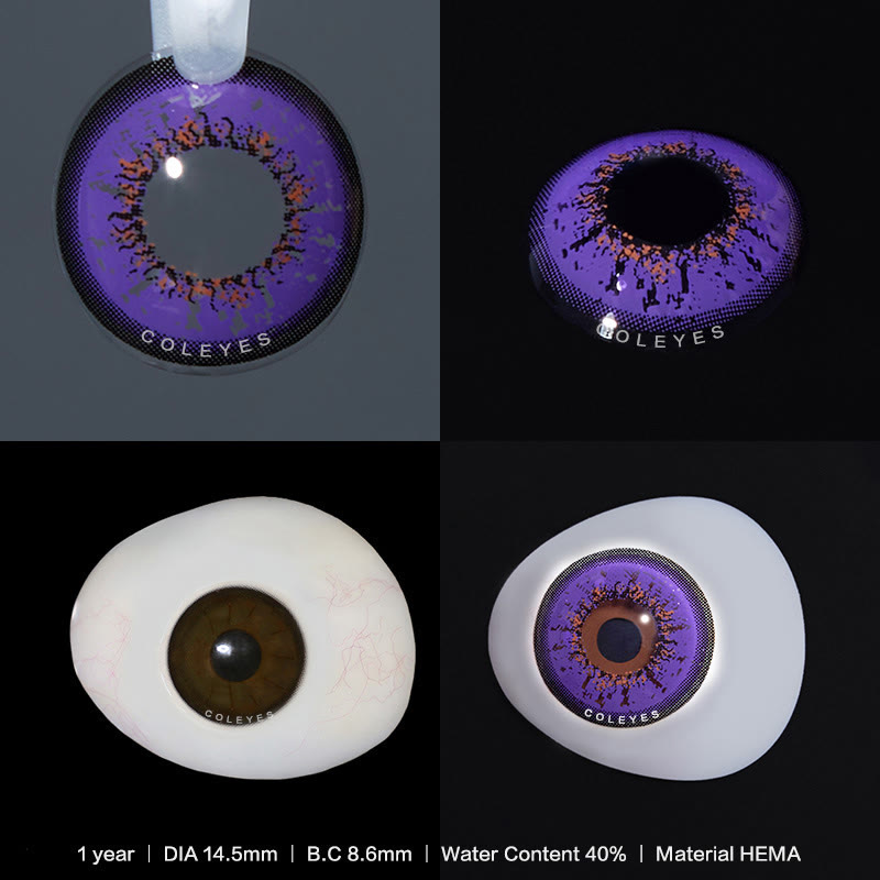 Coleyes Starfall Purple Yearly Prescription Colored Contacts - image 4