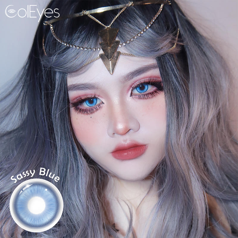 Coleyes Sassy Blue Prescription Yearly Cosplay Colored Contacts - image 8