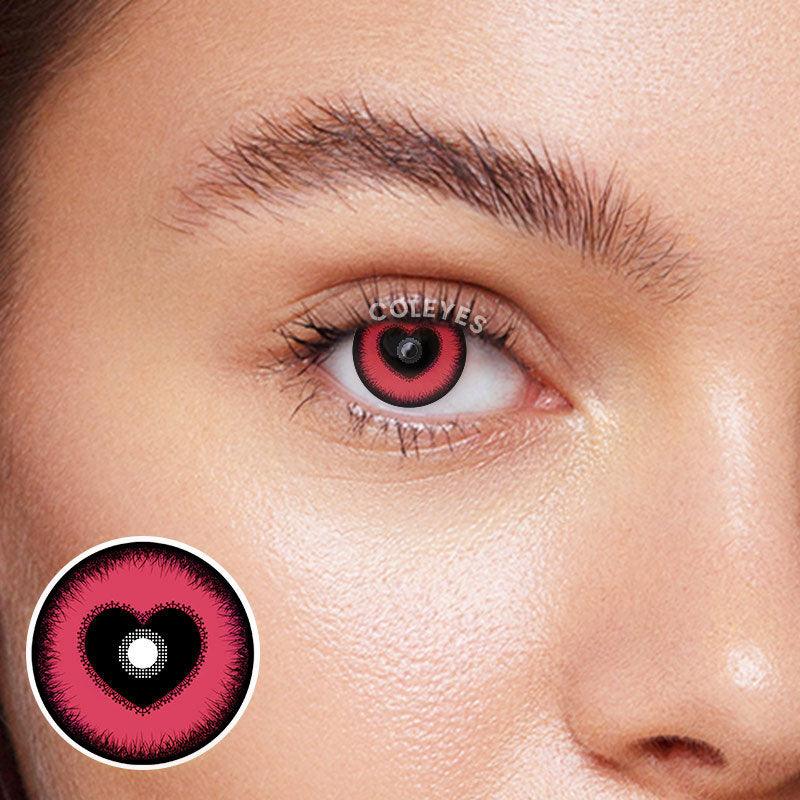 Coleyes Yandere Black Pink Prescription Yearly Colored Contacts - image 7