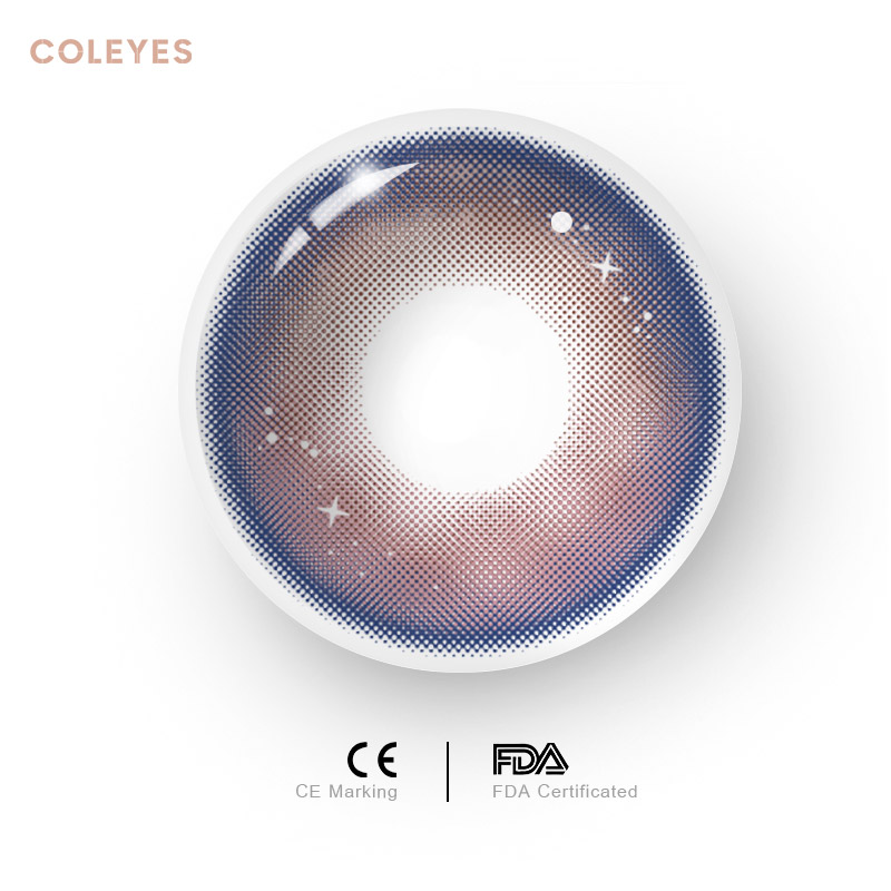 Coleyes Genshin Moon PinkBlue Yearly Prescription Colored Contacts - image 2