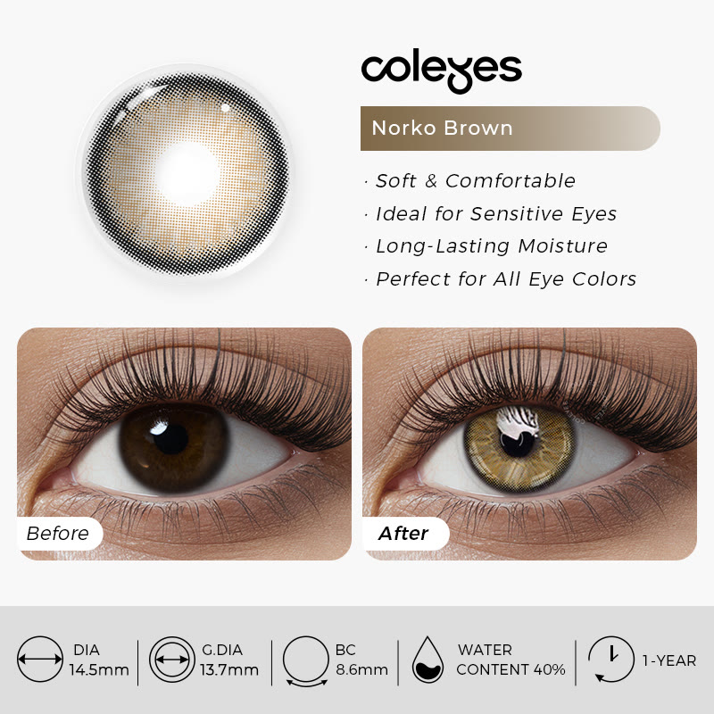 Coleyes Norko Brown Yearly Prescription Colored Contacts - image 10