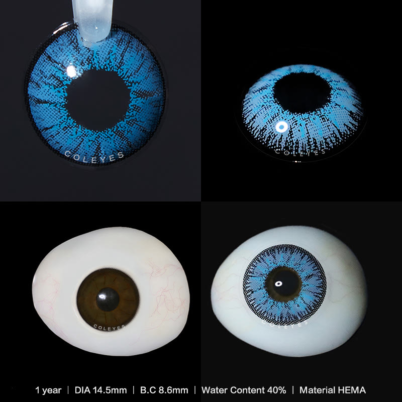 Coleyes Nonno Blue Prescription Yearly Cosplay Colored Contacts - image 4