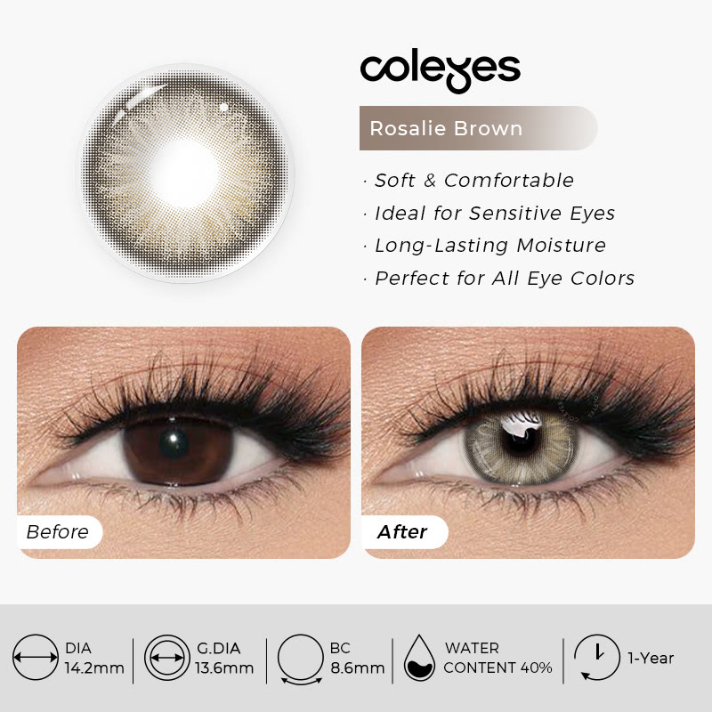 Coleyes Rosalie Brown Yearly Prescription Colored Contacts - image 4