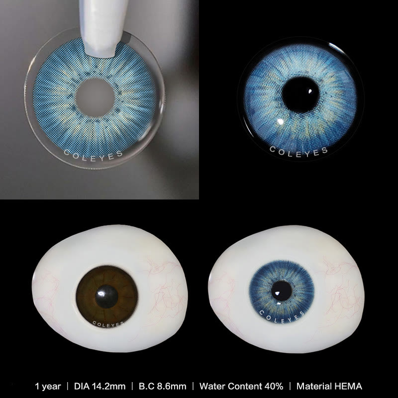 Coleyes New York III Blue Yearly Prescription Colored Contacts - image 4