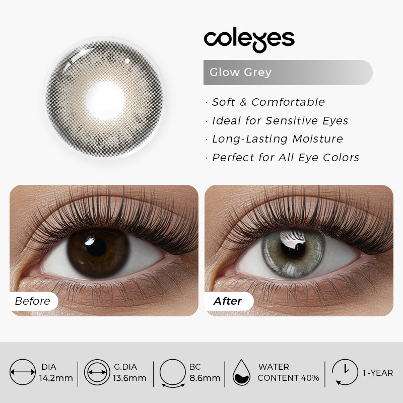 Coleyes Glow Grey Yearly Colored Contacts - image 8