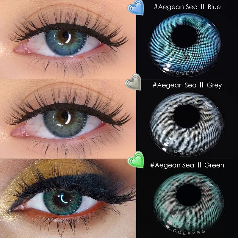 Coleyes Aegean Sea Ⅱ Green Yearly Prescription Colored Contacts - image 11