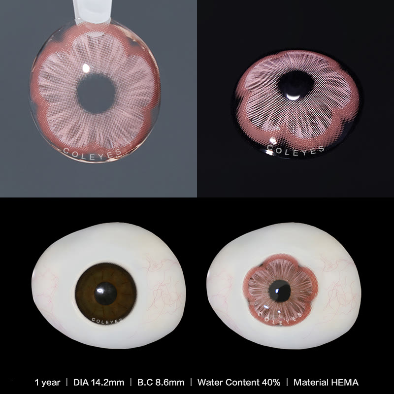 Coleyes Sukura Red Yearly Prescription Colored Contacts - image 4