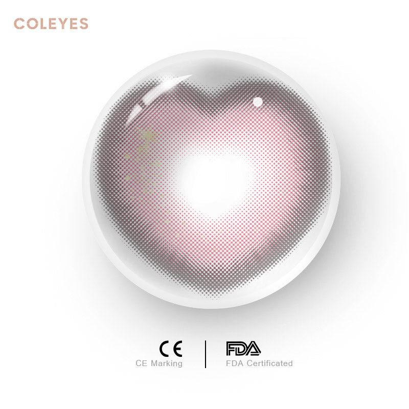 Coleyes Heart Pink Yearly Prescription Colored Contacts - image 2