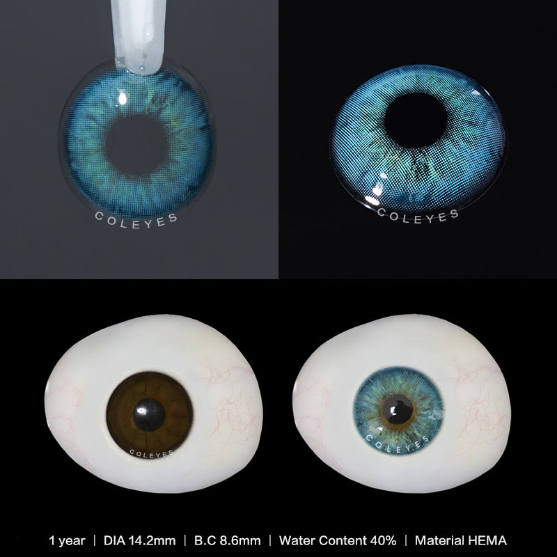Coleyes Aegean Sea Ⅱ Blue Yearly Prescription Colored Contacts - image 4